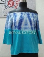 Blue and Turquoise Shades with Sleeve Women Top