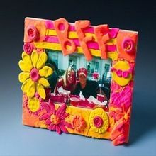 Embroidered Handmade Beaded Fabric Photo Frame