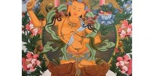 Manjushri Bodhisattva Thangka Painting