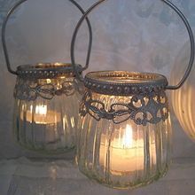 Wrought Iron Lantern Candle Holders