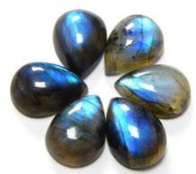 Natural Blue Fire Labradorite Pear Gemstone