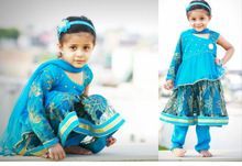 Blue Stylized Layer Anarkali