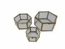Metal Glass Trinklet Boxes