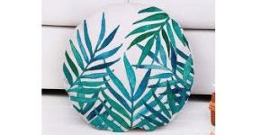Embroidered Round Cushion Cover