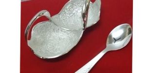 Duck Shape Silver Colour Coated Tray
