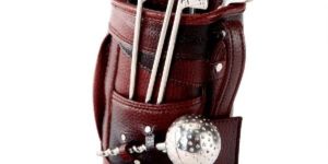 Golf Bar Wooden And Leather Box