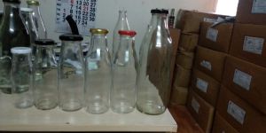 milk bottles.honey square,pickle,ghee