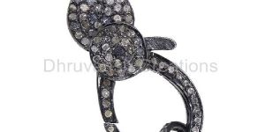 Pave Diamond Clasp Pendant
