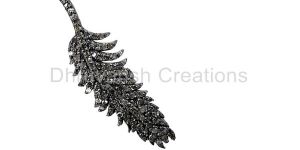 Silver Feather Charm Pendant