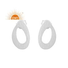 Sterling Plain Silver Stud Earring