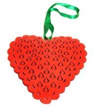 Mini Metal Hanging Heart for Christmas