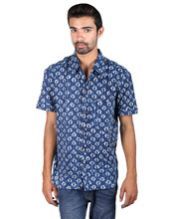 Shoulder Striped Printed Men Shirt