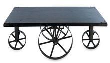 Wheel Base Full Metal Coffee Table