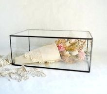 GLASS AND METAL JEWELLERY BOX