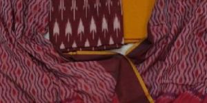 Mercerized Dupatta N Double Ikkat Cotton Dupatta with Ikkat Cotton Top