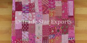 Patola Silk Sarees Cotton Fabric Bedspread