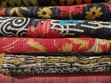 Printed Kantha Quilt Blanket