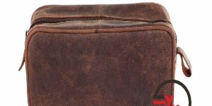 Leather Travel Toiletry Bag