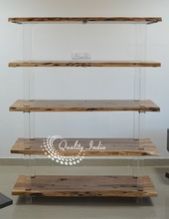 Live Edge Wooden Open Almirah