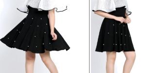 Moss Crepe Poncho Style Beaded Dress