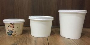 Paper Food Container with Plastic Lid