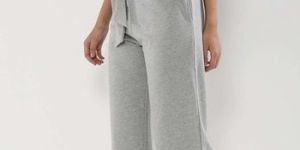 Paper Bag Waist Wide Leg Cropped Joggers