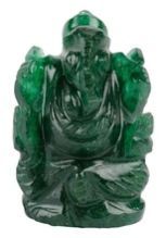 Green Mica Ganehsa Statue