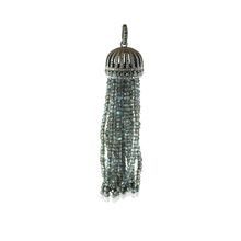 Beads Diamond Pave Tassel Pendant