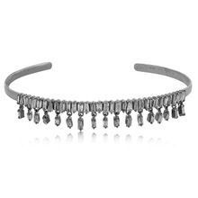 Diamond Silver Cuff Bracelet