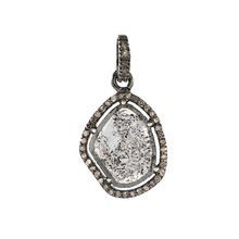 Diamond Slice Silver Pendant