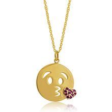 Gold Pave Emoji Pendant