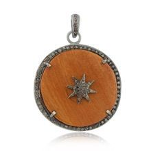 Star Charm Wood Pendant