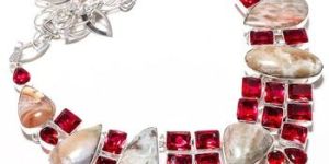 PLUME AGATE GEMSTONE NECKLACE