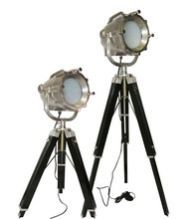 Nickel Tripod Floor Light