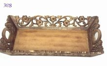 Wooden Decortive Tray with Handle