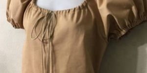 Cotton Color Peasant Casual Women Top