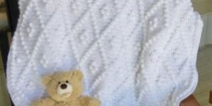 Diamonds and Bobbles Handmade Crochet