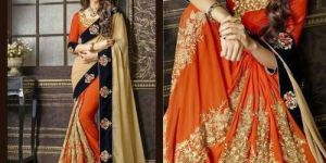 Zari Embroidered Georgette Saree