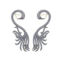 Peacock Design Ear Cuff Earrings