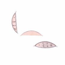 Silver Crescent Moon Star Connector