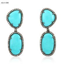 Turquoise Gemstone Dangle Earrings