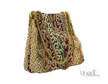 Embroidered Gold Clutch