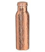 Pure Copper Water Bottle Hammered