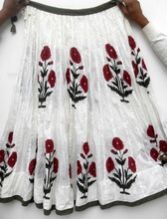 Cotton Hand Block Printed Skirt