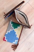 Dhurrie Zipper Clutch Bag