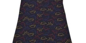 Sleeveless Navy Blue Krazy Dino Straight Knit Dress