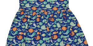 Sleeveless Printed Frock Dress