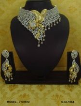 Bridal American Diamond Necklace Set