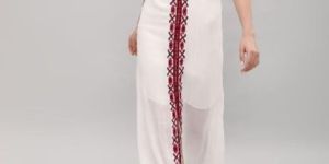 Embroidered Flared Sleeve Maxi Dress