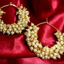 White Brass Hanging Earrings